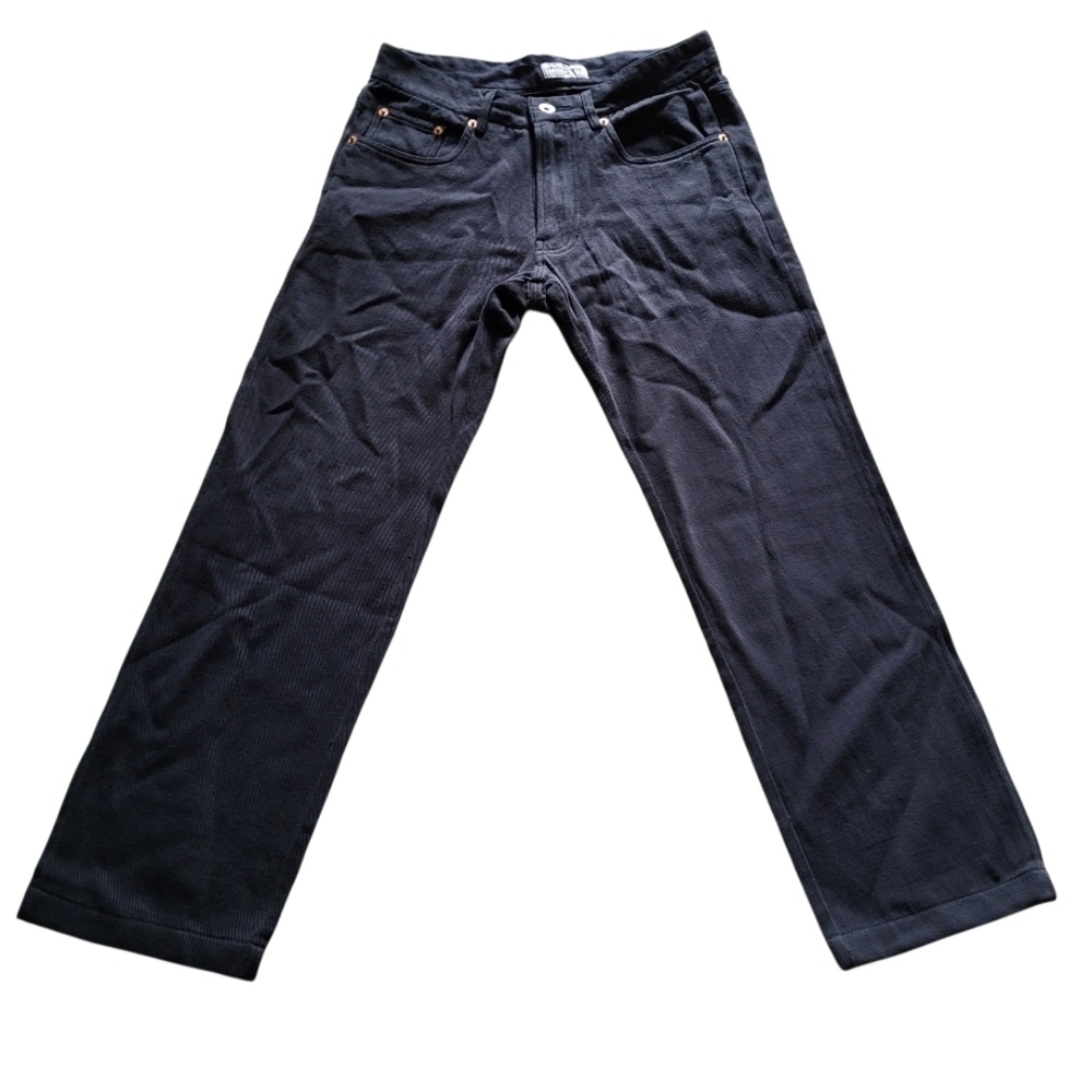 Size 30x 26 Spier And Mackay 5 Pockets Trousers Black Linen Slim Style